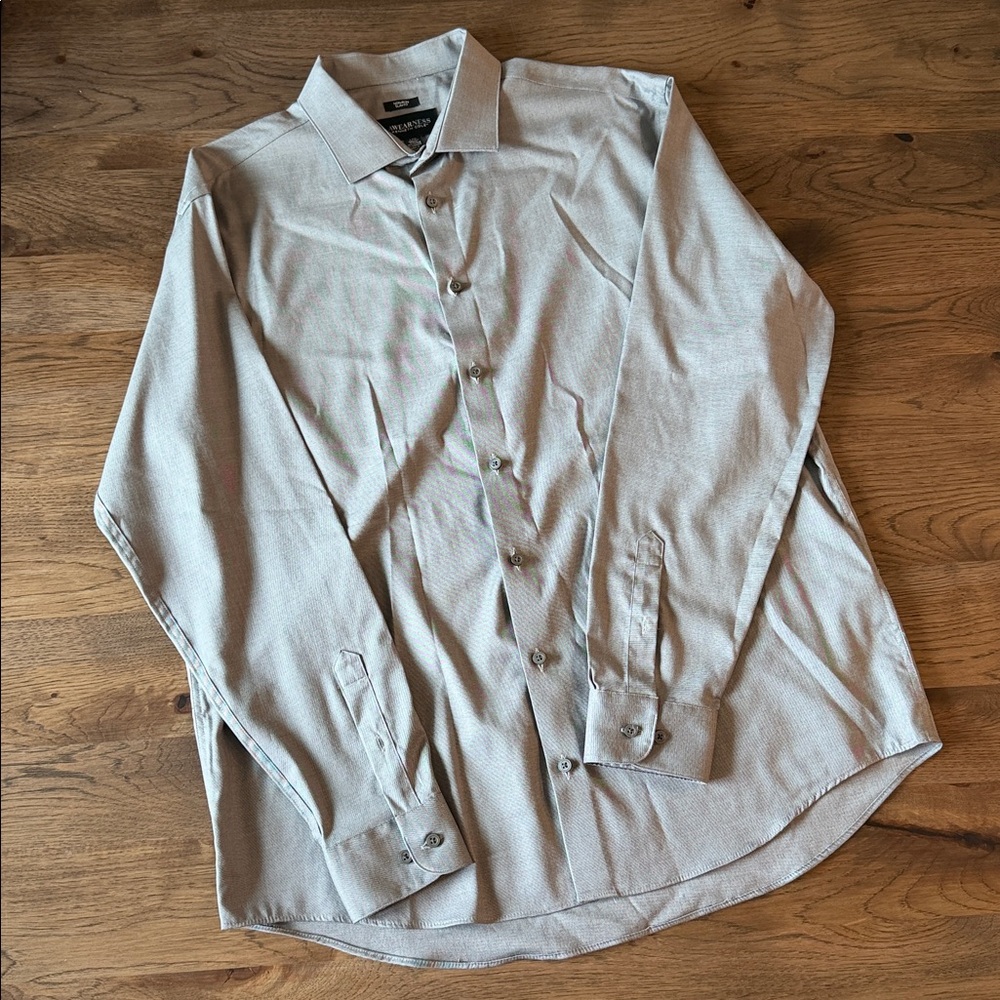 Awareness Kenneth Cole Men's 17.5 36/37 Tall Gray Dress Shirt